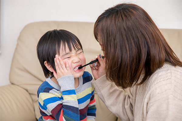 親子で歯磨き